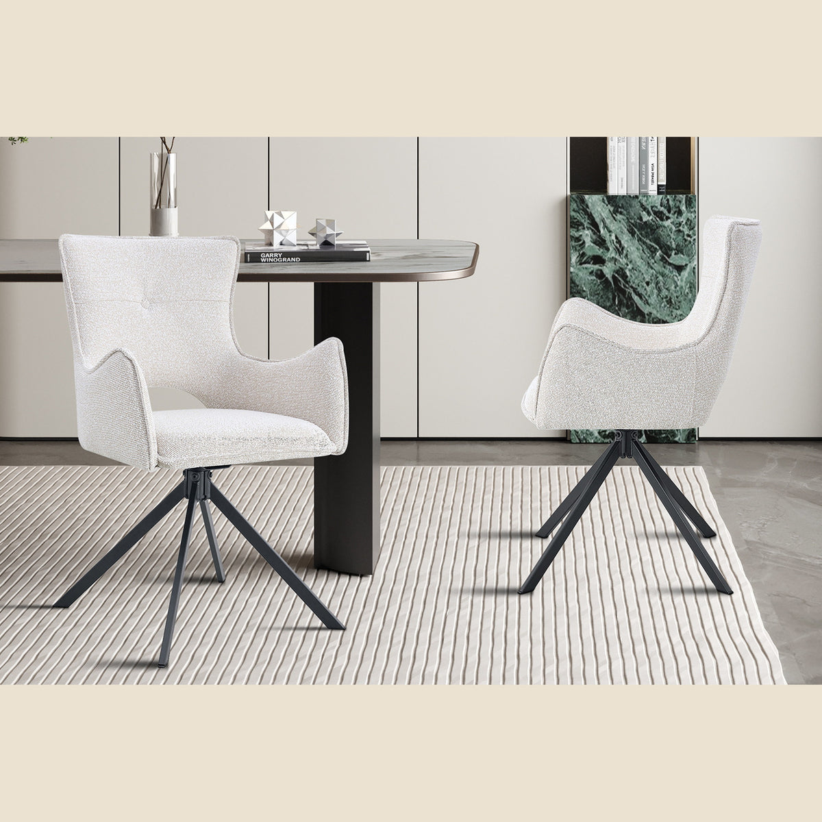 Chaise Billy pivotante — Tissu