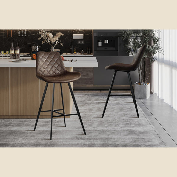 Tabouret de bar Palmas — PU capitonné