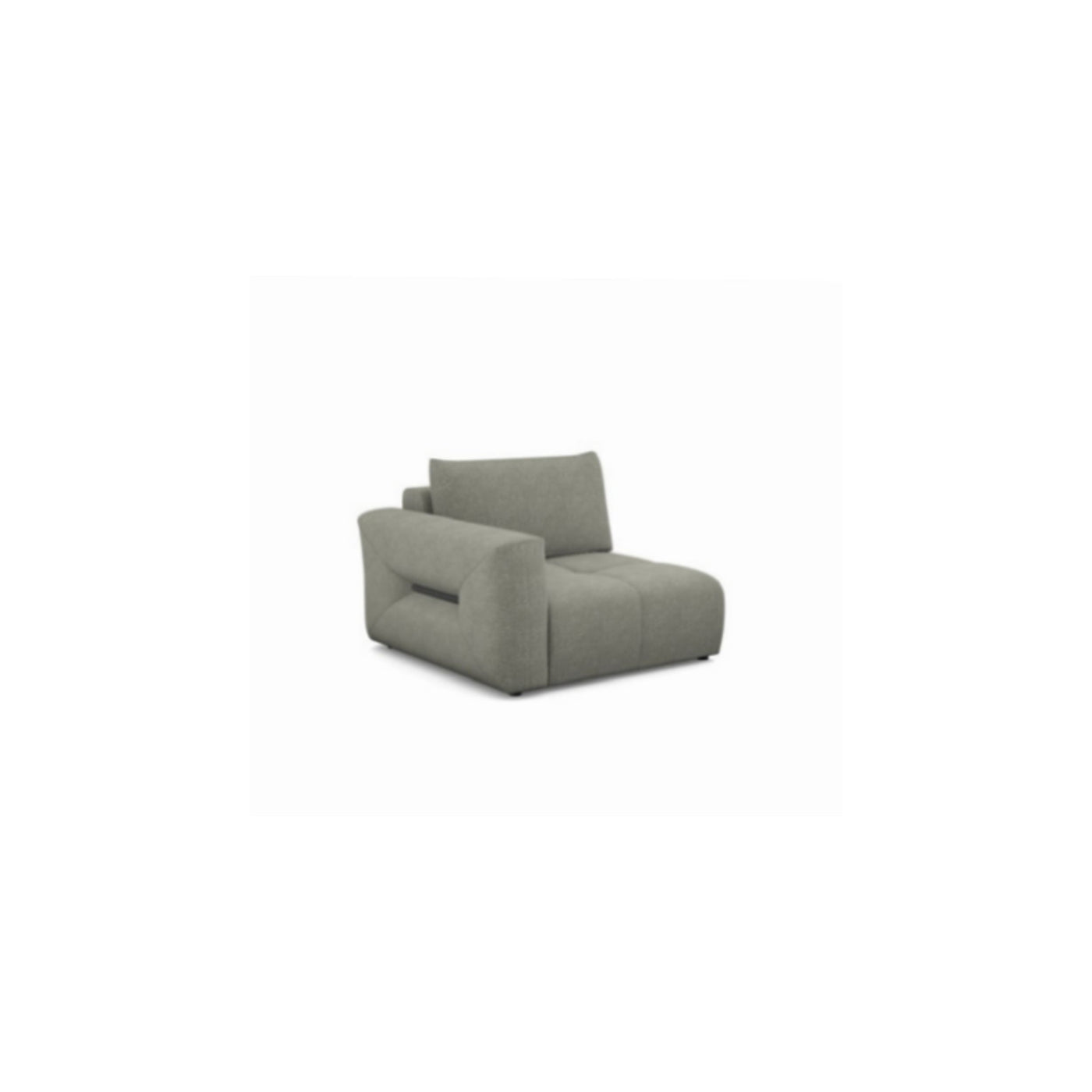Salon d'angle modulaire Amber — Gris clair chiné