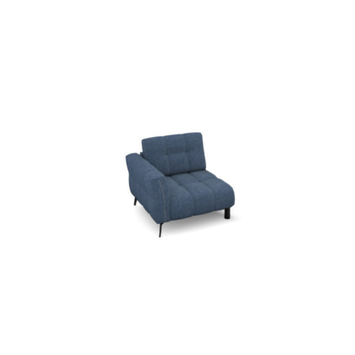 Salon d'angle modulaire Elmo — Bleu chiné