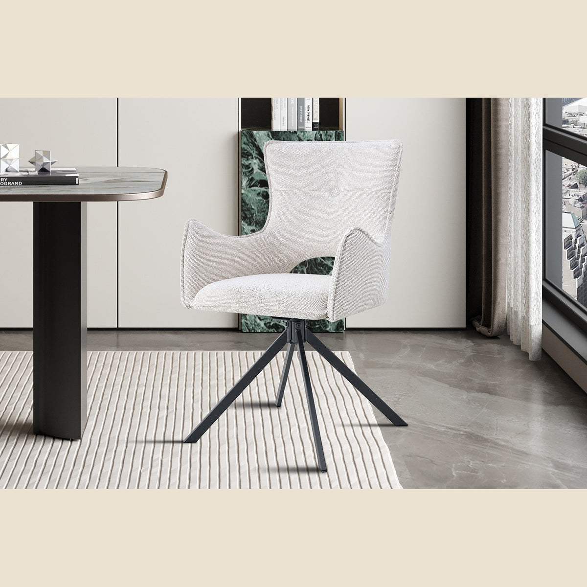 Chaise Billy pivotante — Tissu