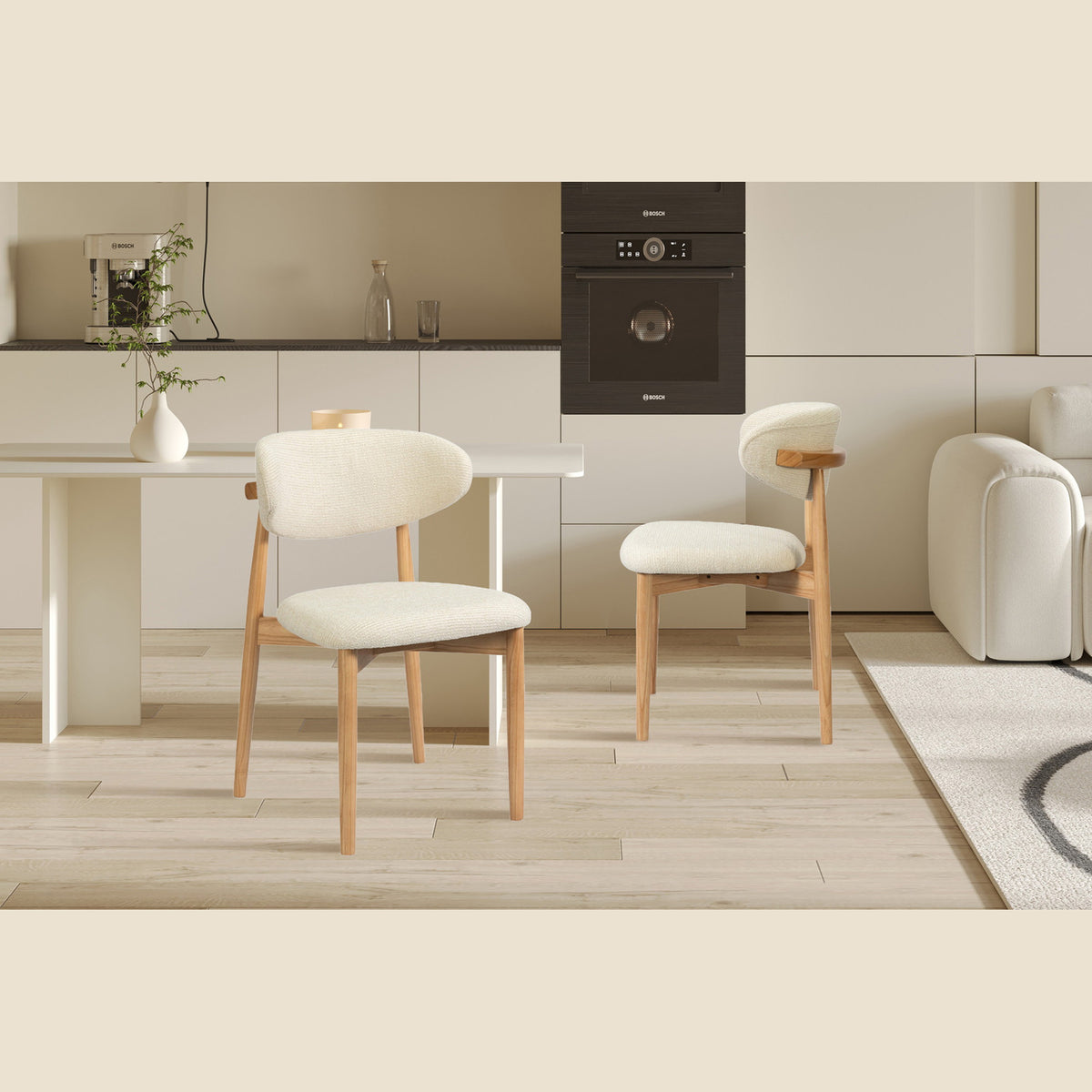 Chaise de comptoir Clara — Frêne massif