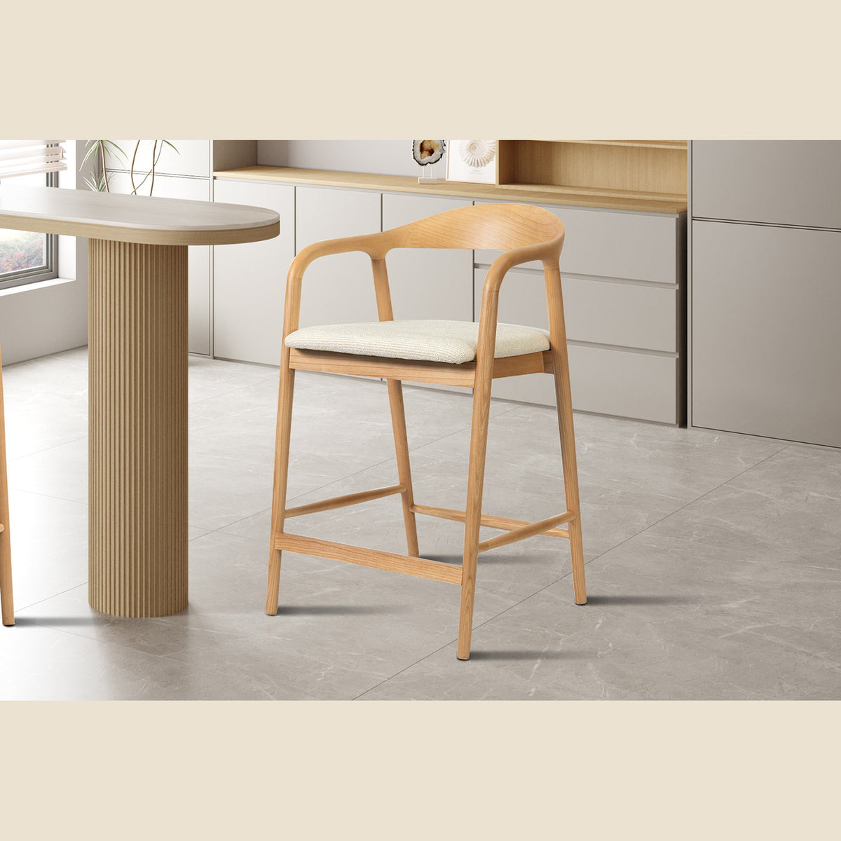 Chaise de comptoir Claire — Frêne massif