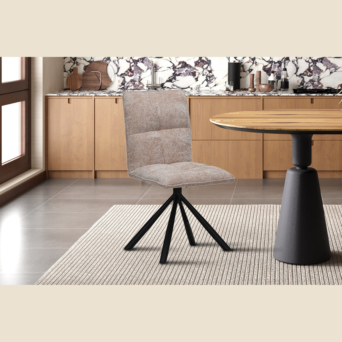 Chaise Jack — Tissu, pivotante