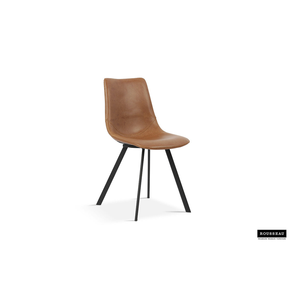 Chaise Oslo — PU cognac