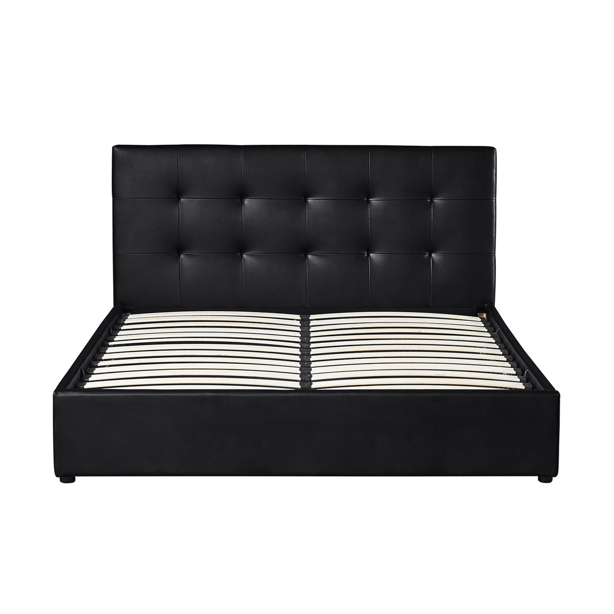 Lit coffre Porto 160x200 avec sommier — PU noir