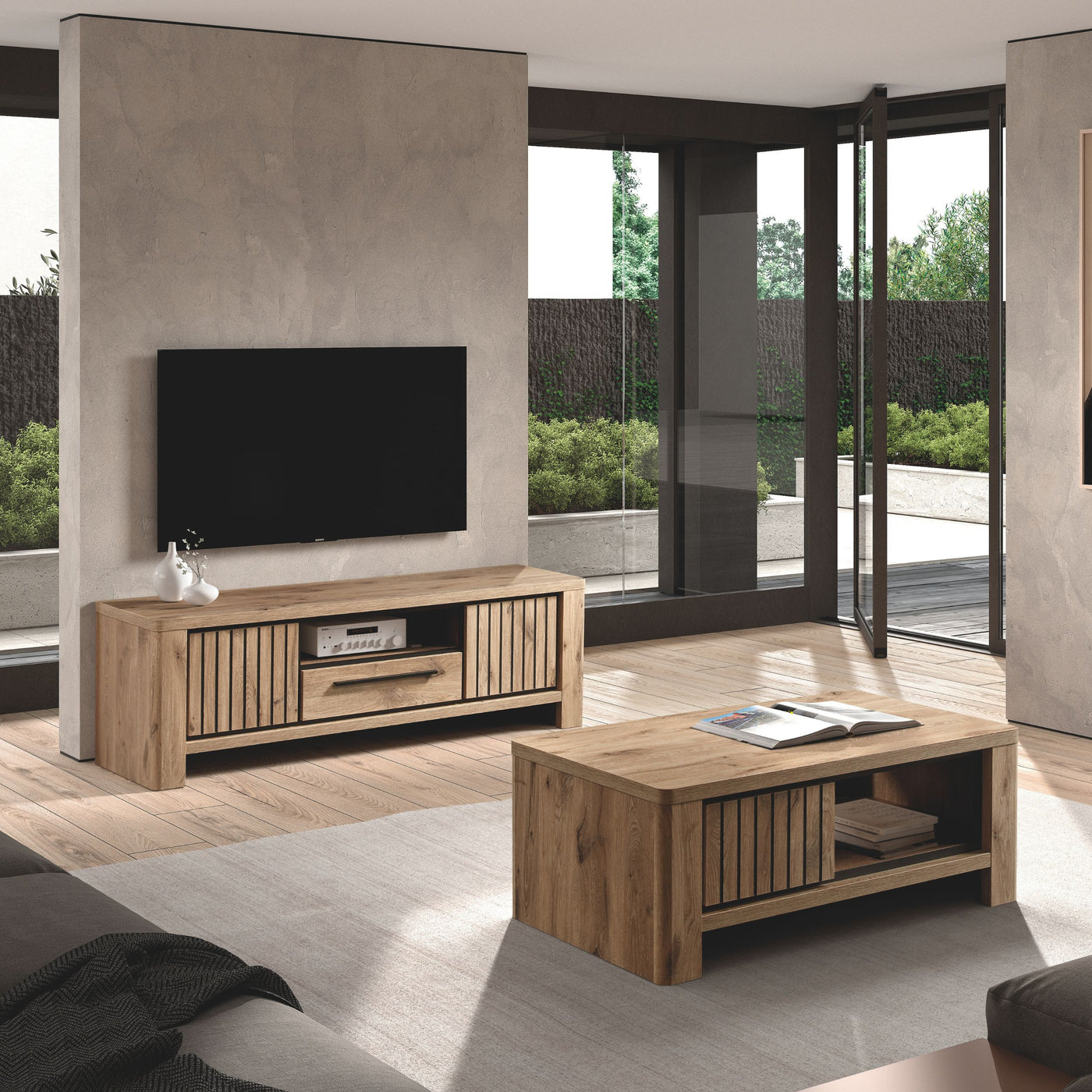 Salle à manger Santos — Canyon Oak / Nox