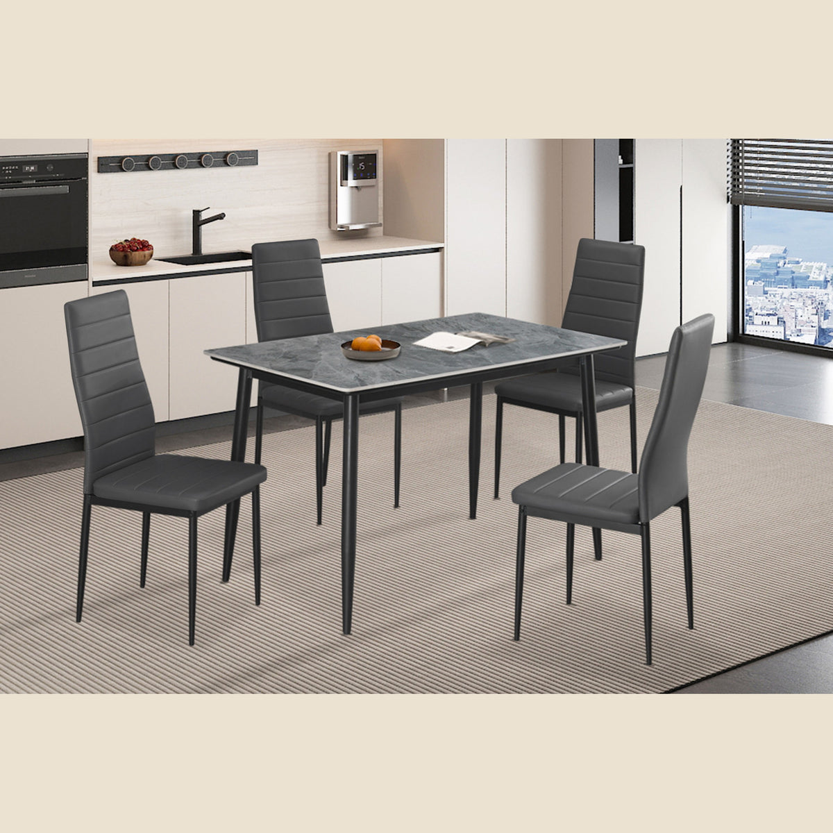 Table Kenzo — Pierre grise, 120 ou 140 cm