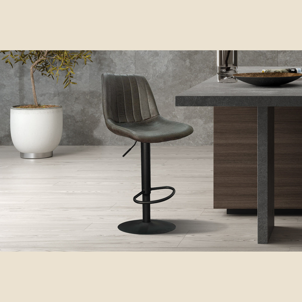 Tabouret de bar Barcelona — PU vintage