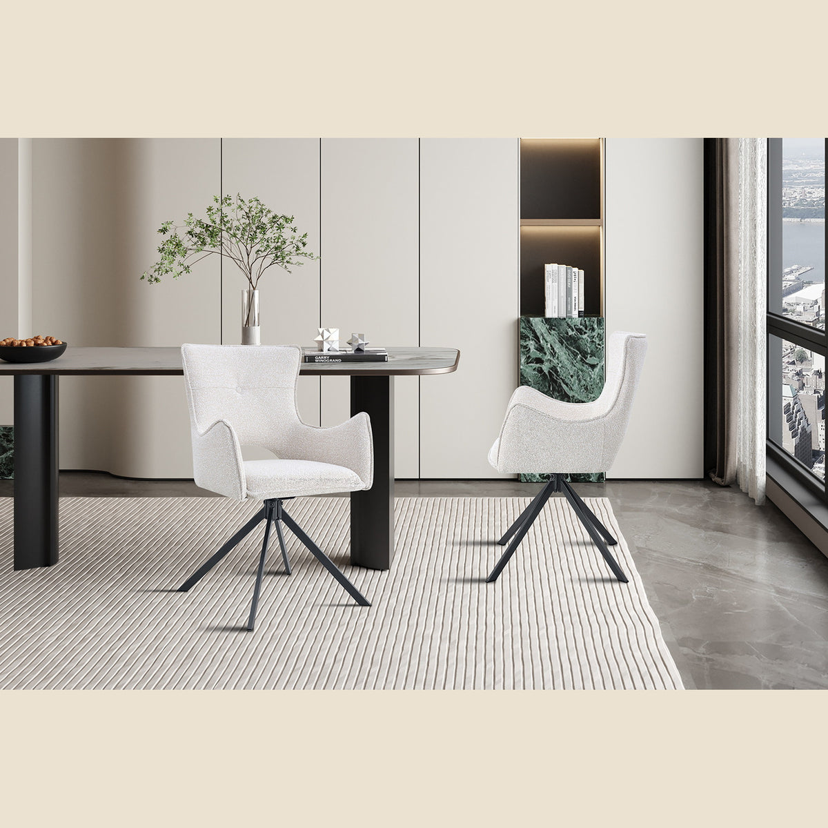 Chaise Billy pivotante — Tissu