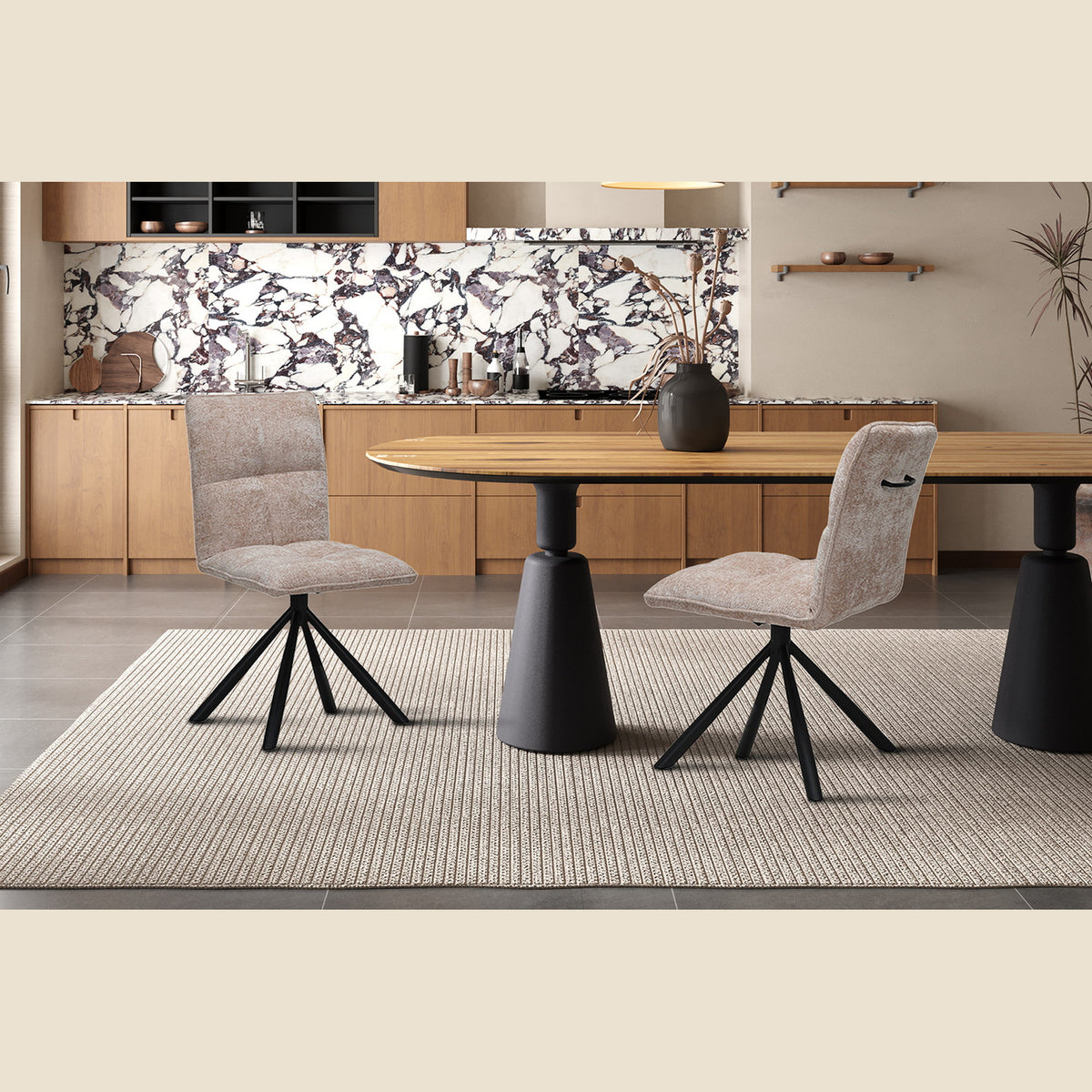 Chaise Jack — Tissu, pivotante