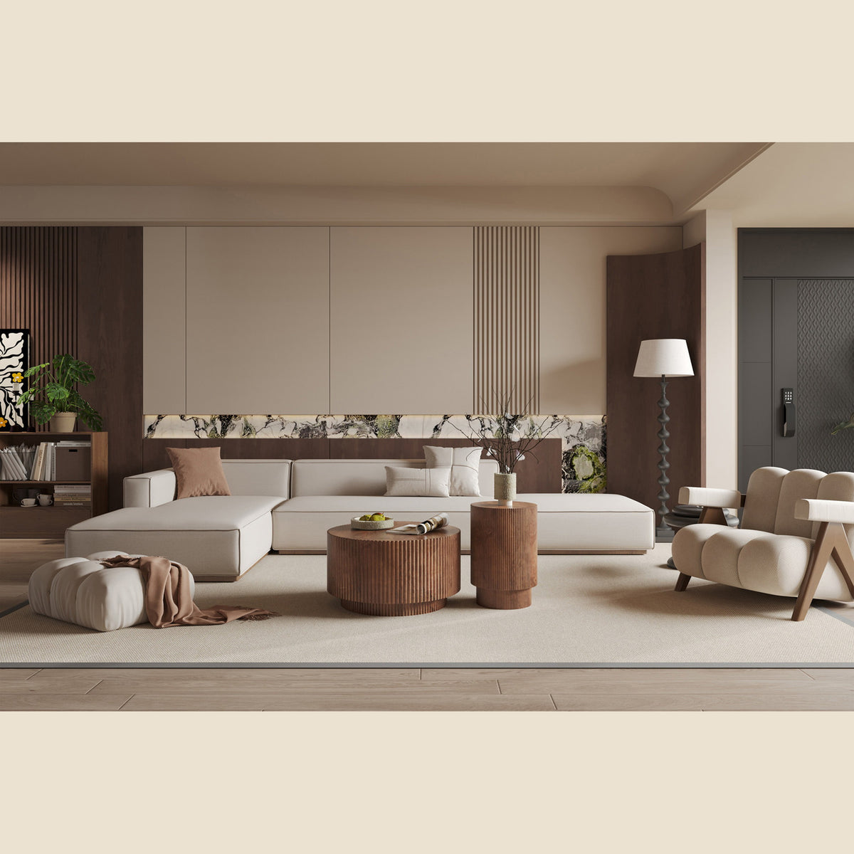 Table d'appoint Victor — Bois de manguier brun clair