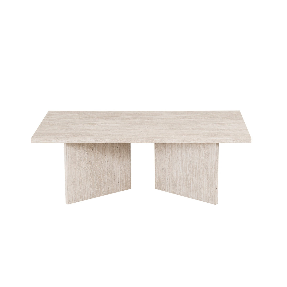 Table basse Litar — Effet travertin ou chêne