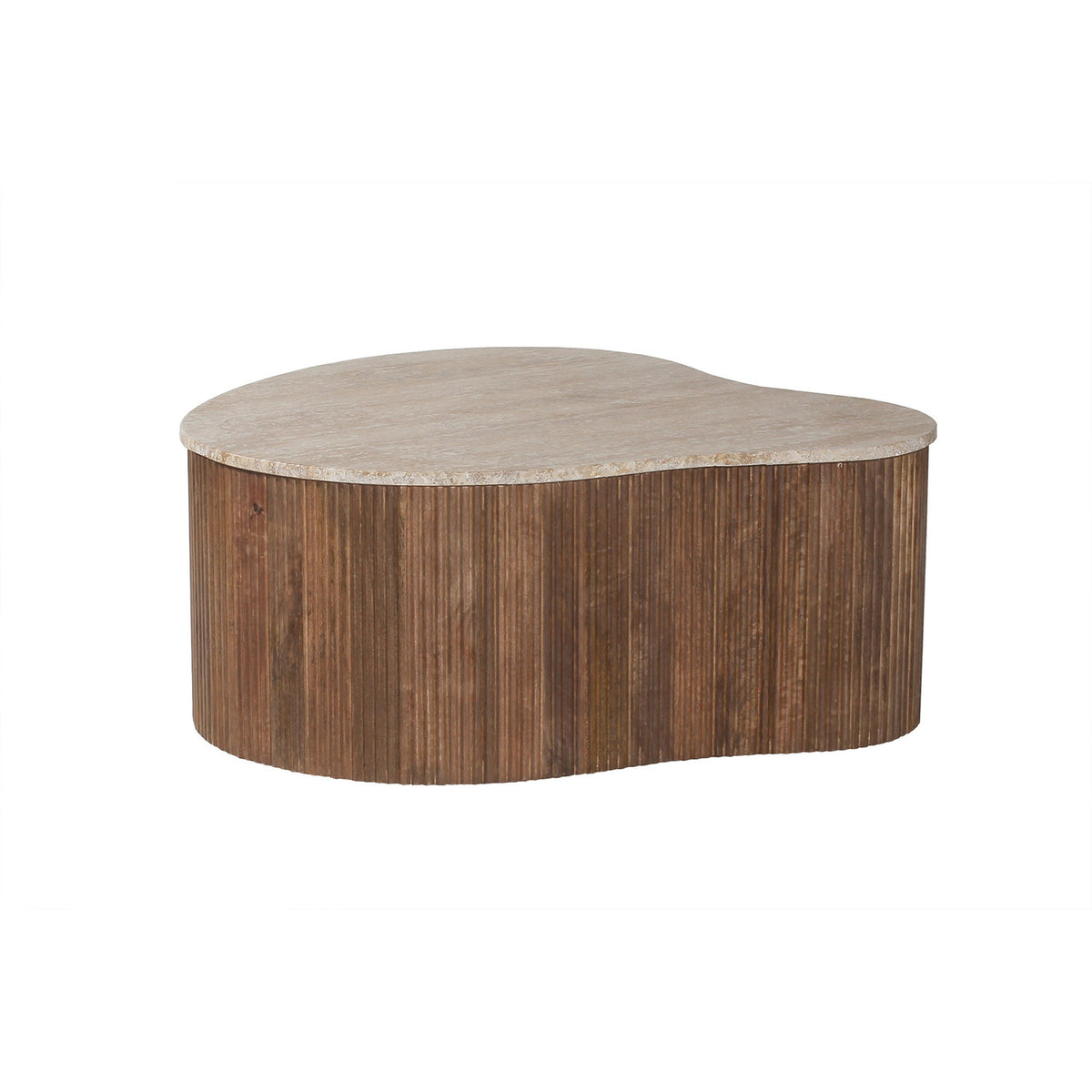 Table basse Paul — Manguier & travertin