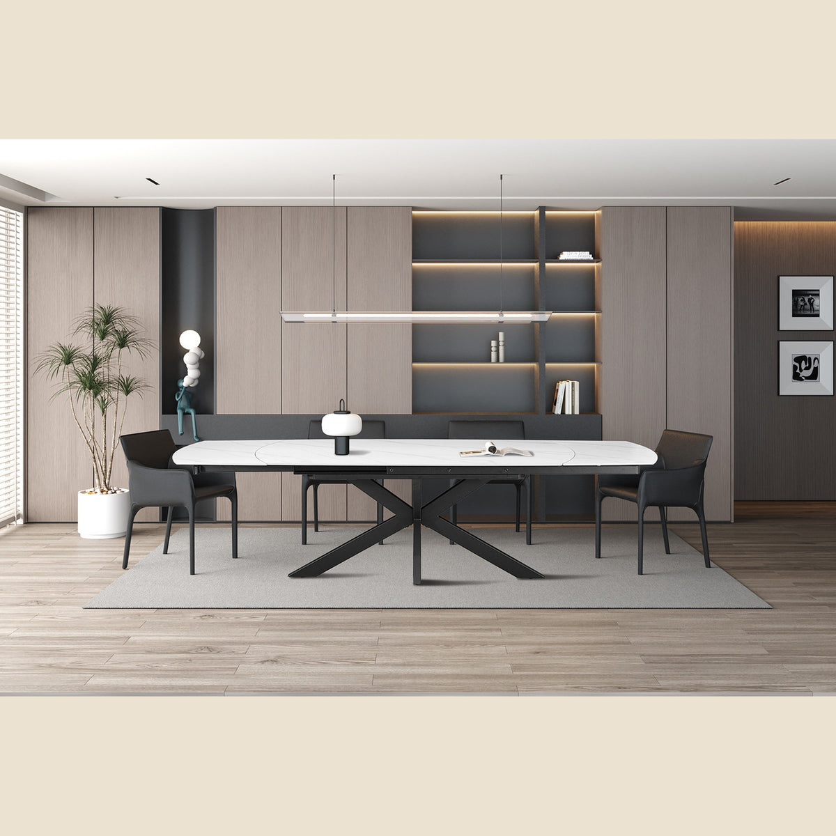 Table extensible Ares — 160-240 cm, ovale danoise