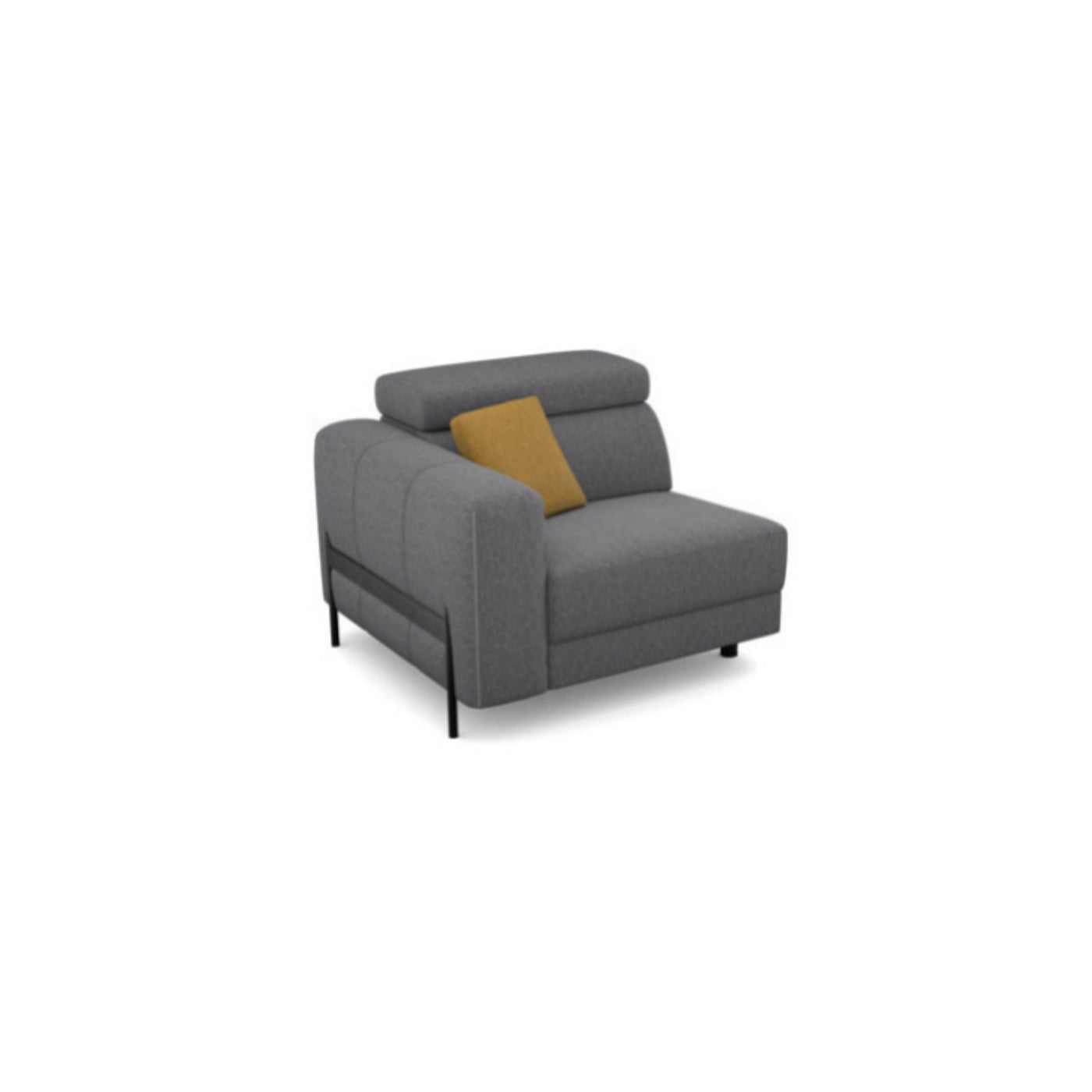 Salon d'angle modulaire Arkon — Gris chiné