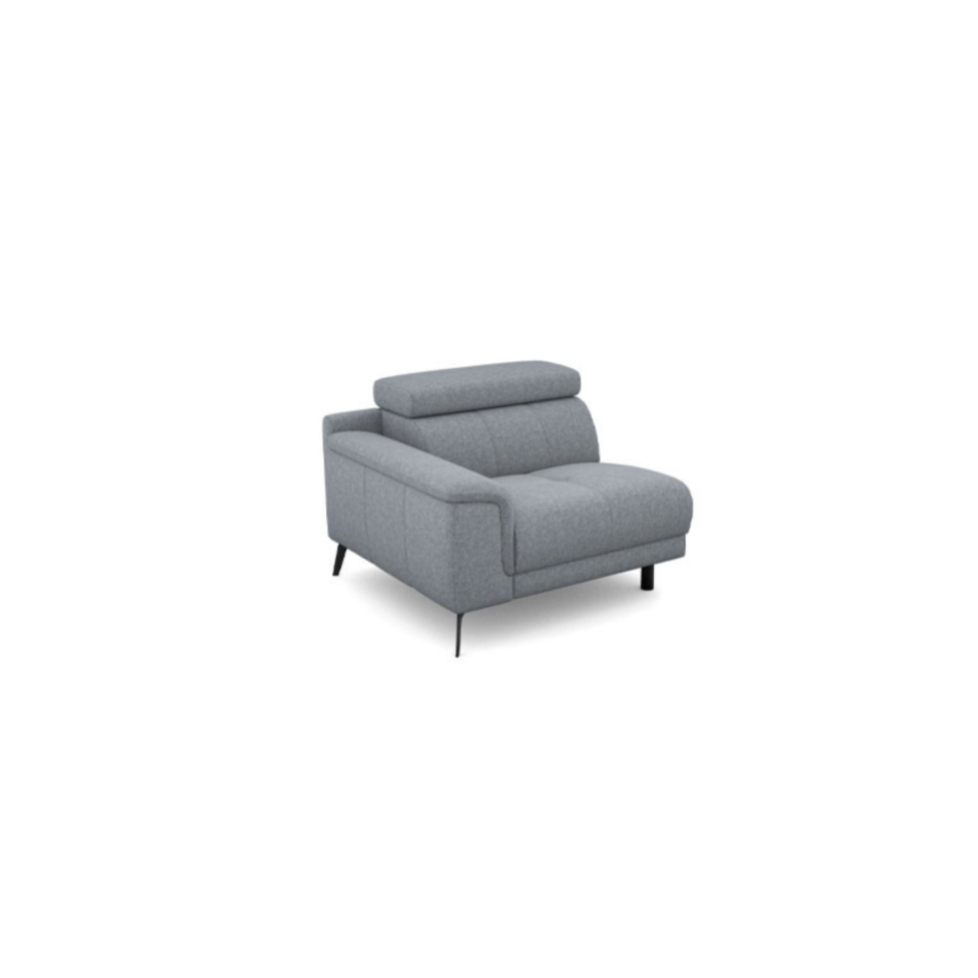 Salon d'angle modulaire Lenon — Gris clair chiné