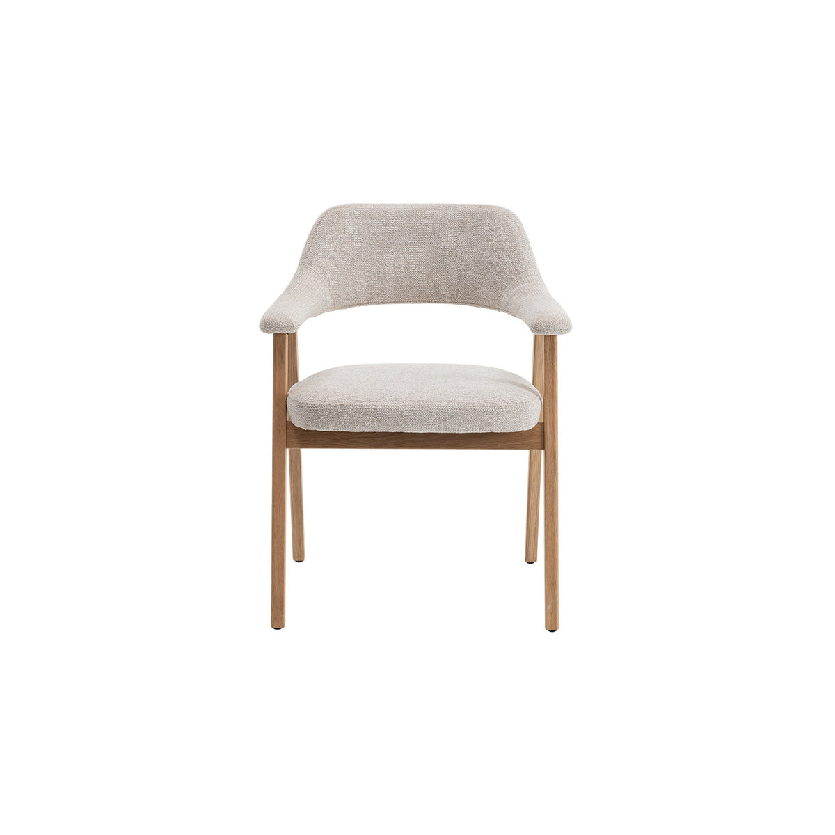 Chaise Coralie — Chêne massif et tissu