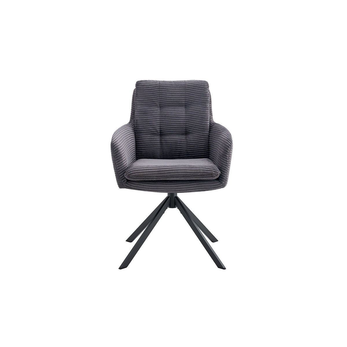 Chaise Luna — Velours côtelé, pivotante