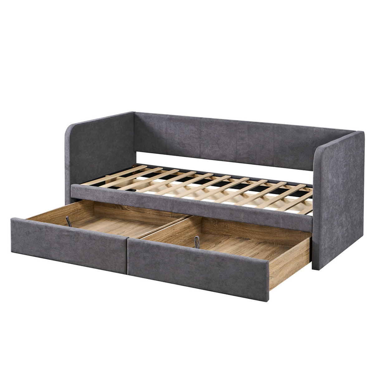 Lit Parma — 90x200 avec sommier et tiroirs