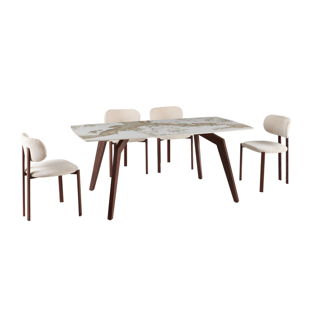 Table Alma — Pierre brillante Pandora beige