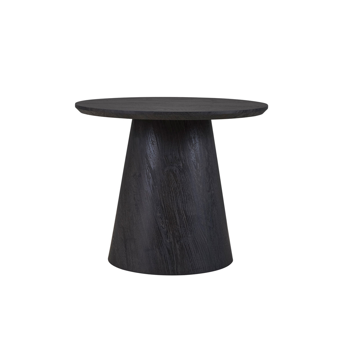 Table d'appoint Miklos — 60 cm ronde, décor brun foncé