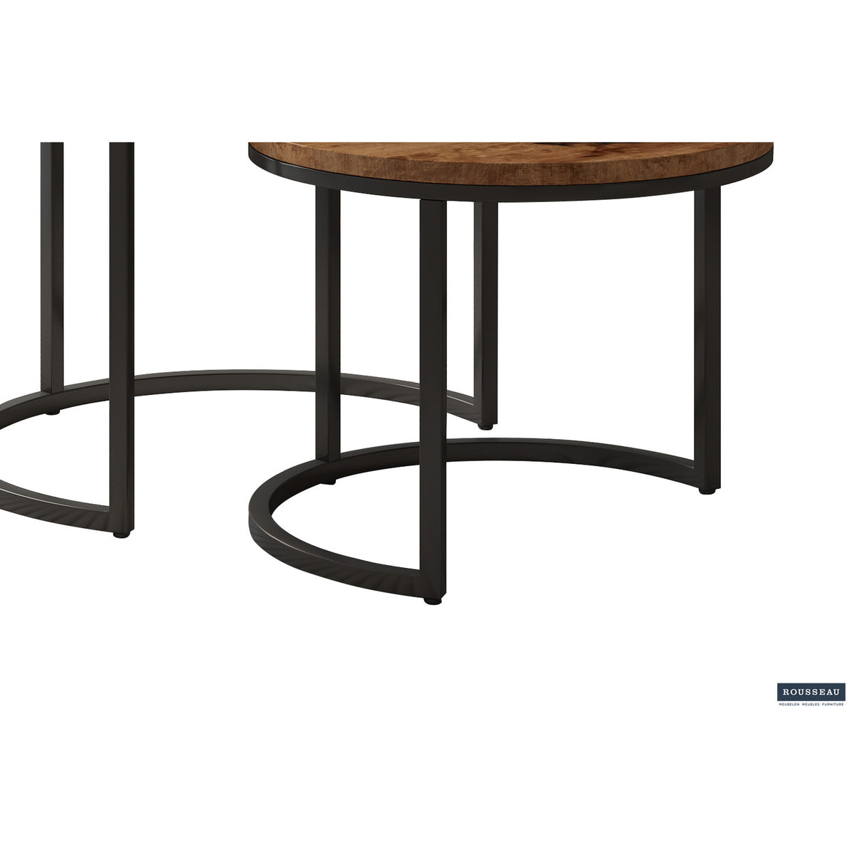 Tables basses Goja — Set de 2, bois de manguier