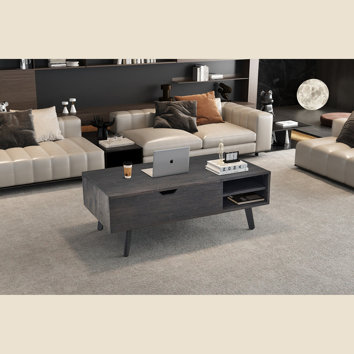 Table basse Justine — Plateau relevable