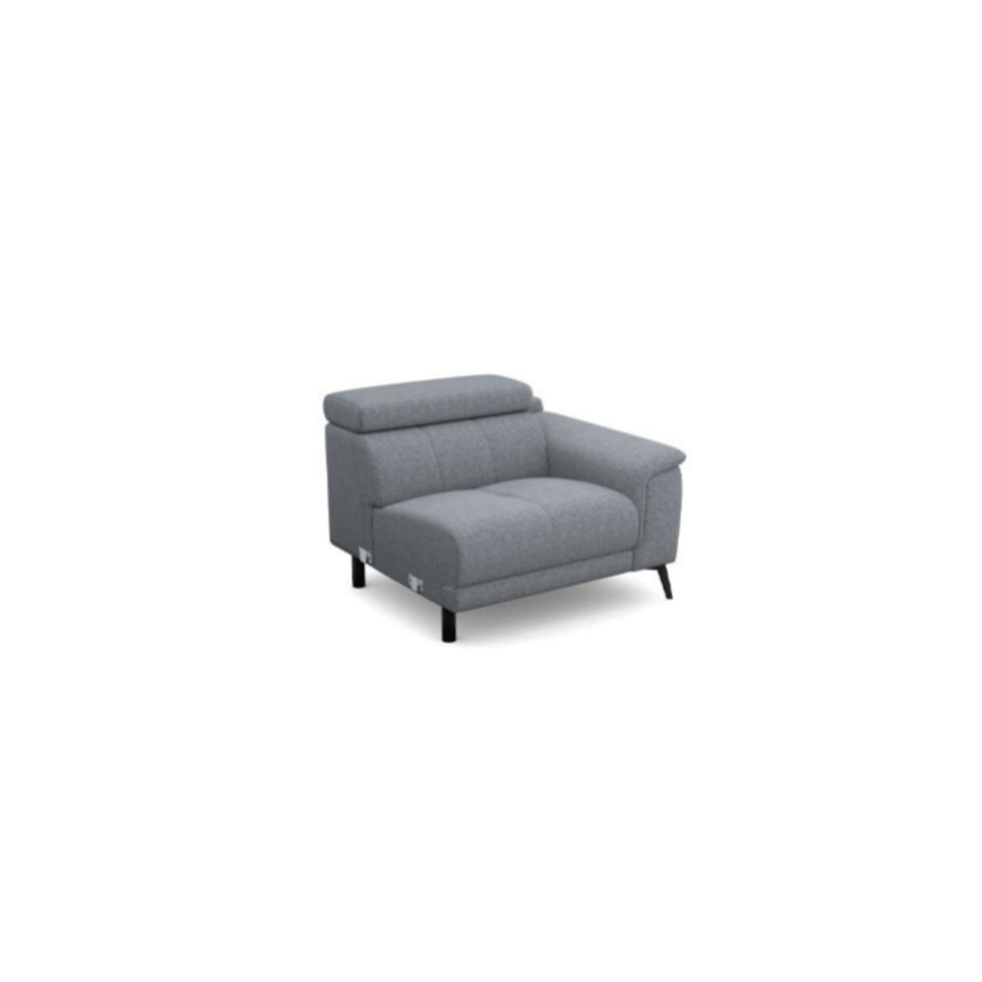Salon d'angle modulaire Lenon — Gris clair chiné
