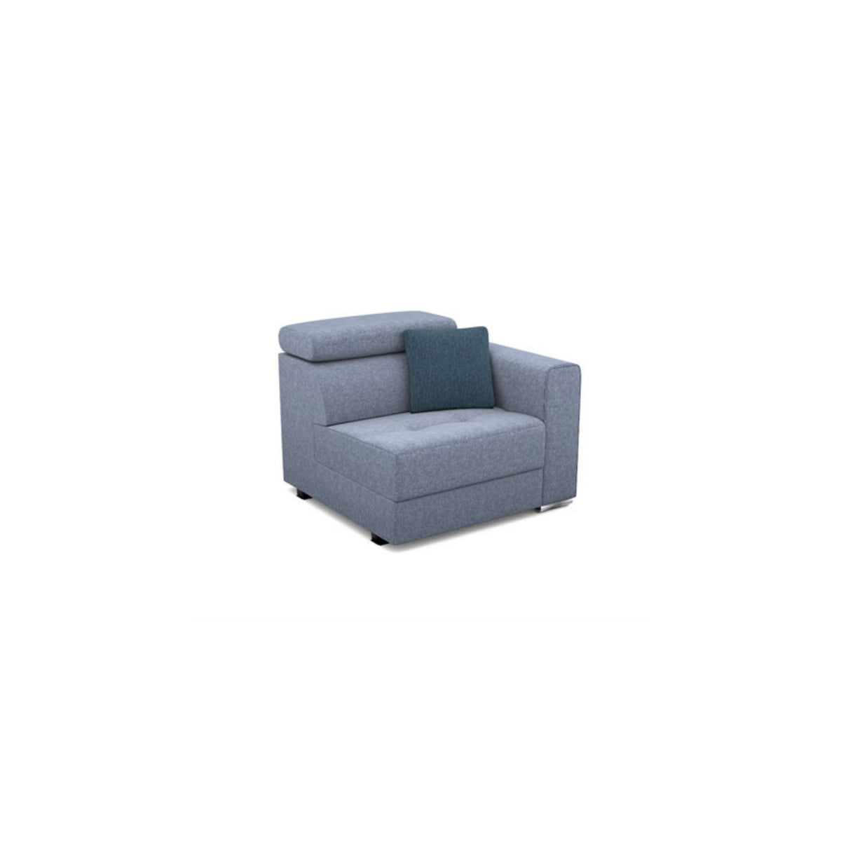 Salon d'angle modulaire Quartz — Gris clair chiné