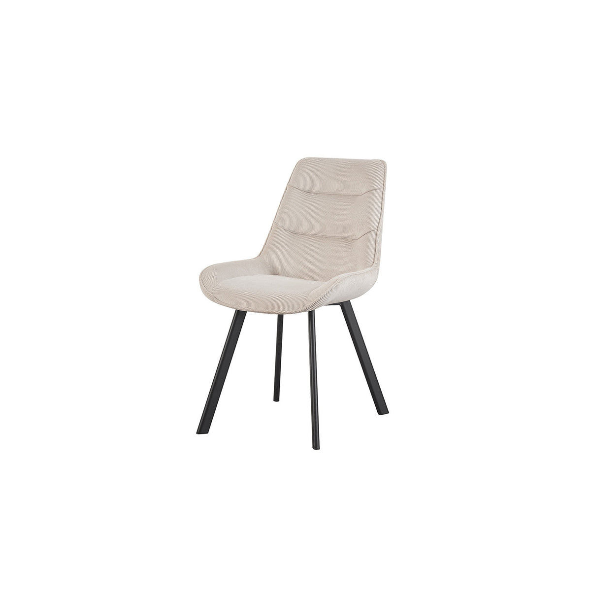 Chaise Amelie — Velours côtelé sable