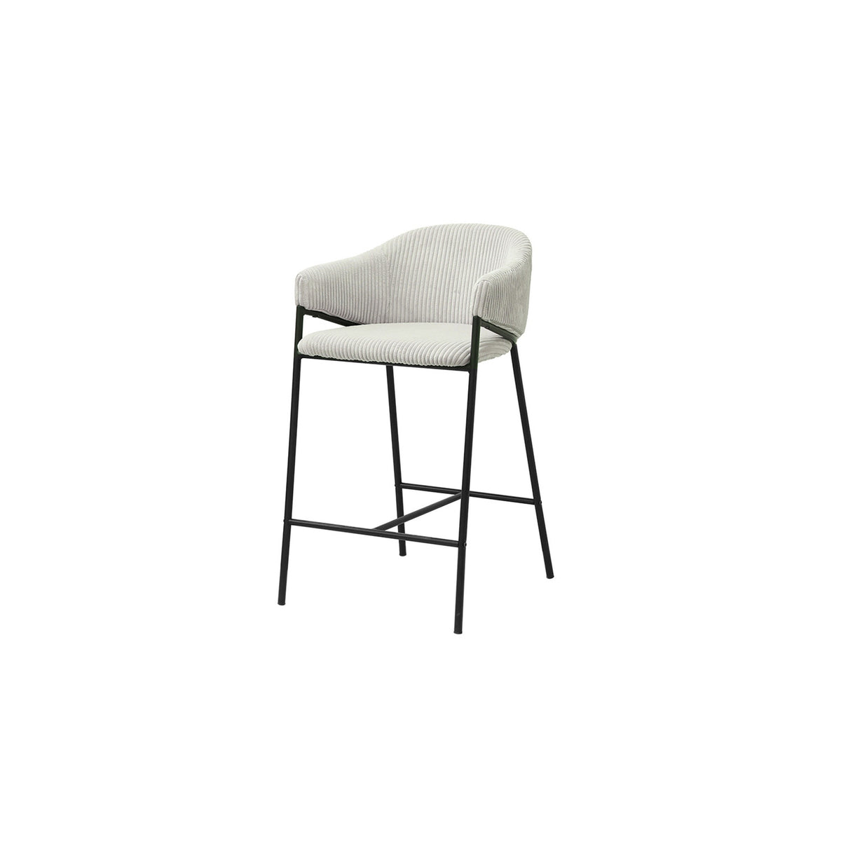 Chaise de comptoir Hugo — Velours côtelé
