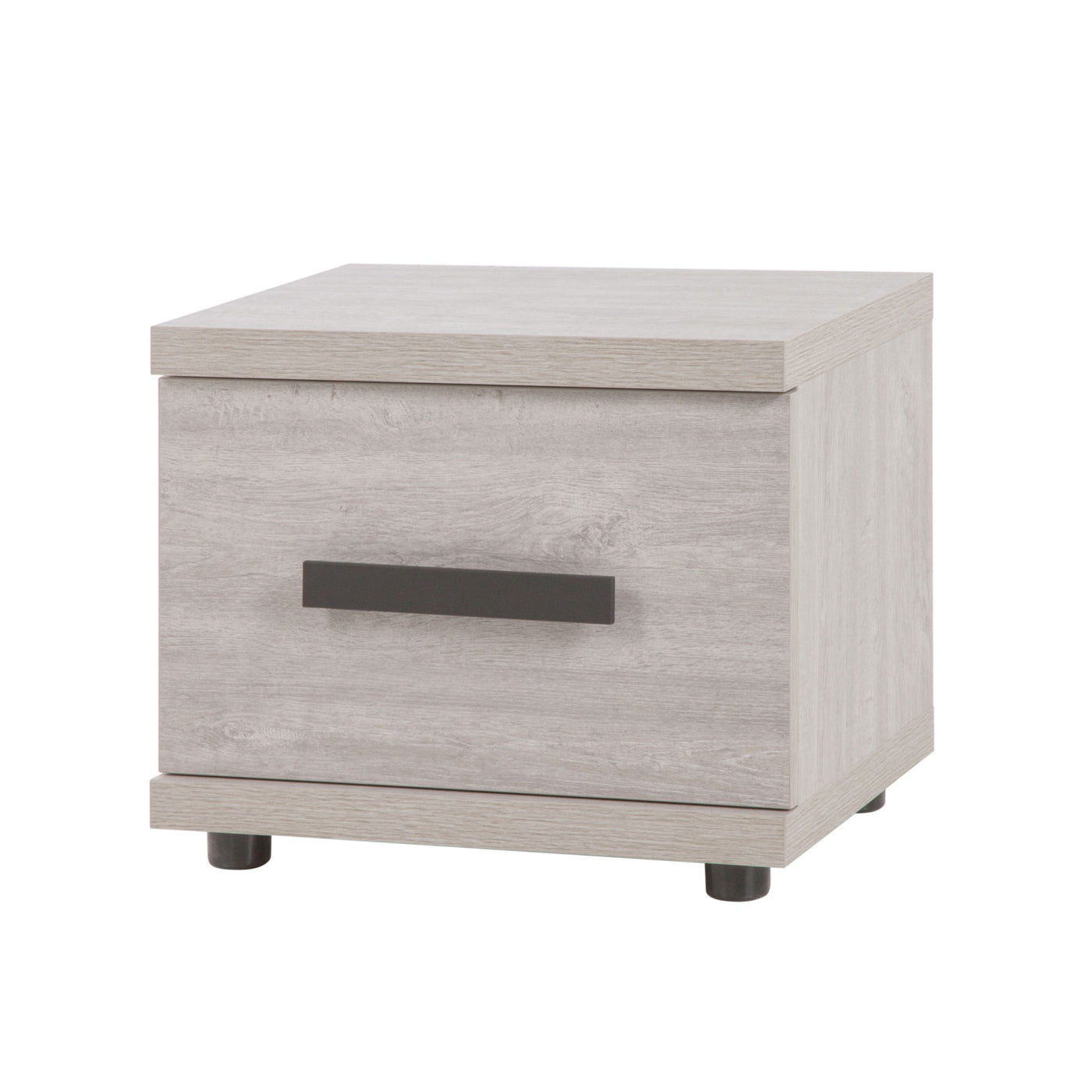 Chevet Margot 1 tiroir, décor VALONIA chêne gris clair, pieds anthracite