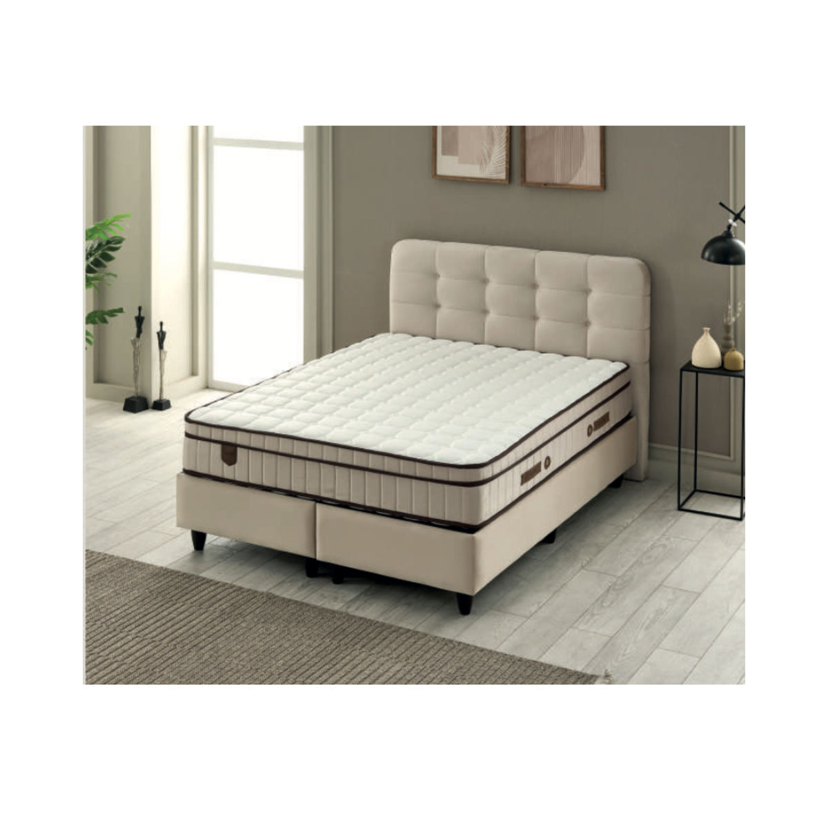 Lit boxspring Carmen — Coffre de rangement