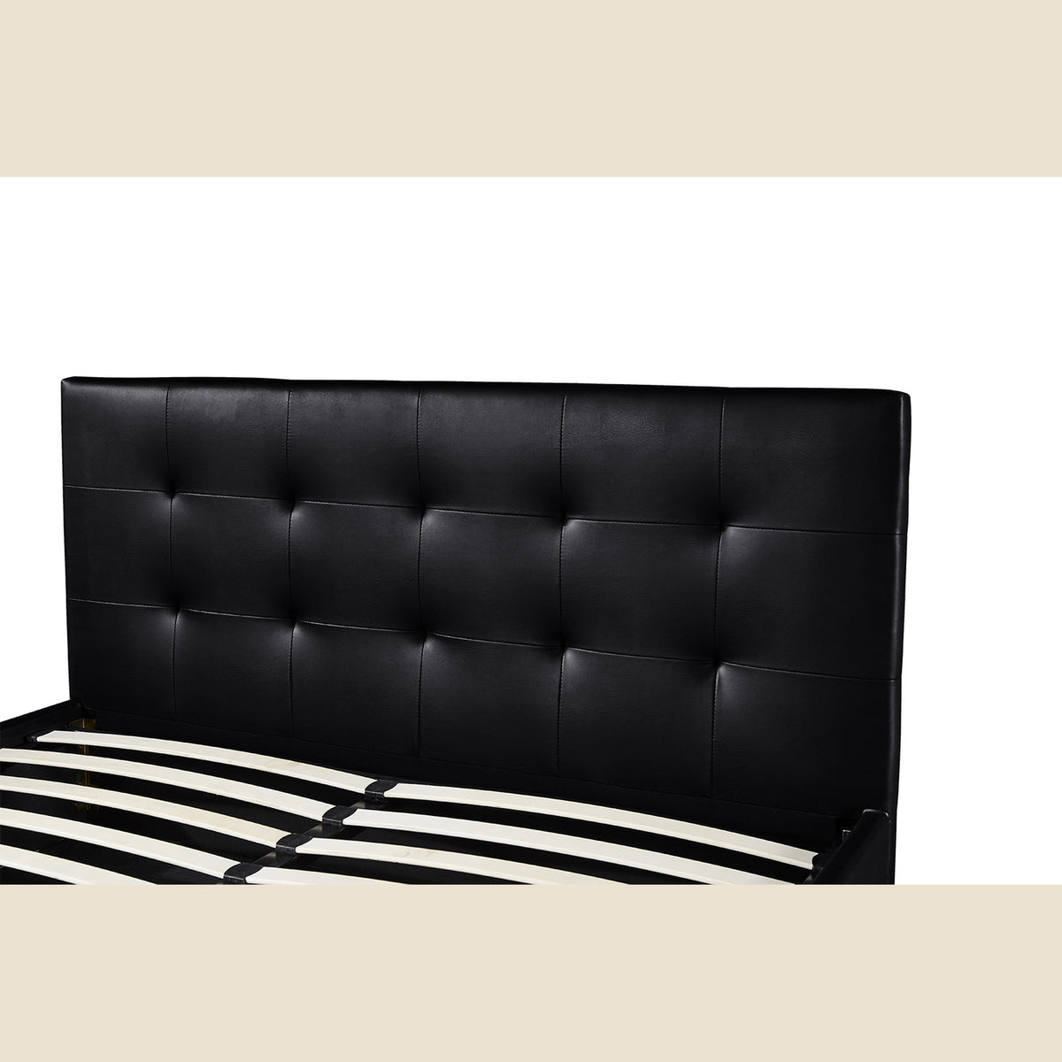 Lit coffre Porto 160x200 avec sommier — PU noir