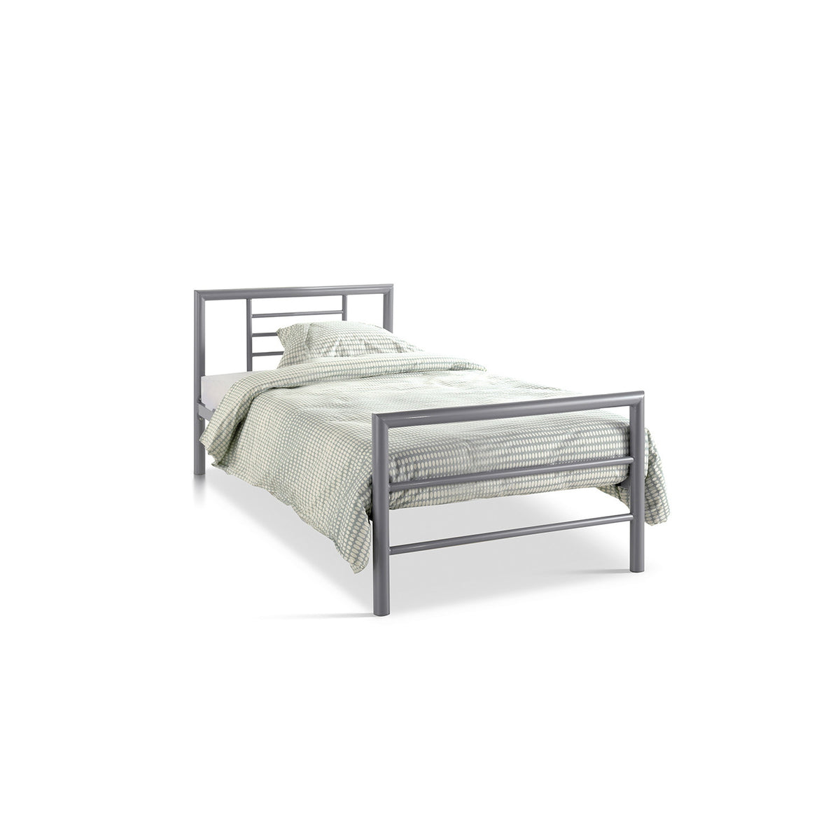 Lit Sandro avec sommier — Métal gris