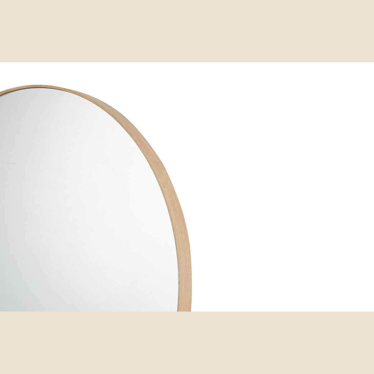 Miroir Ria — Rond, chêne vieilli