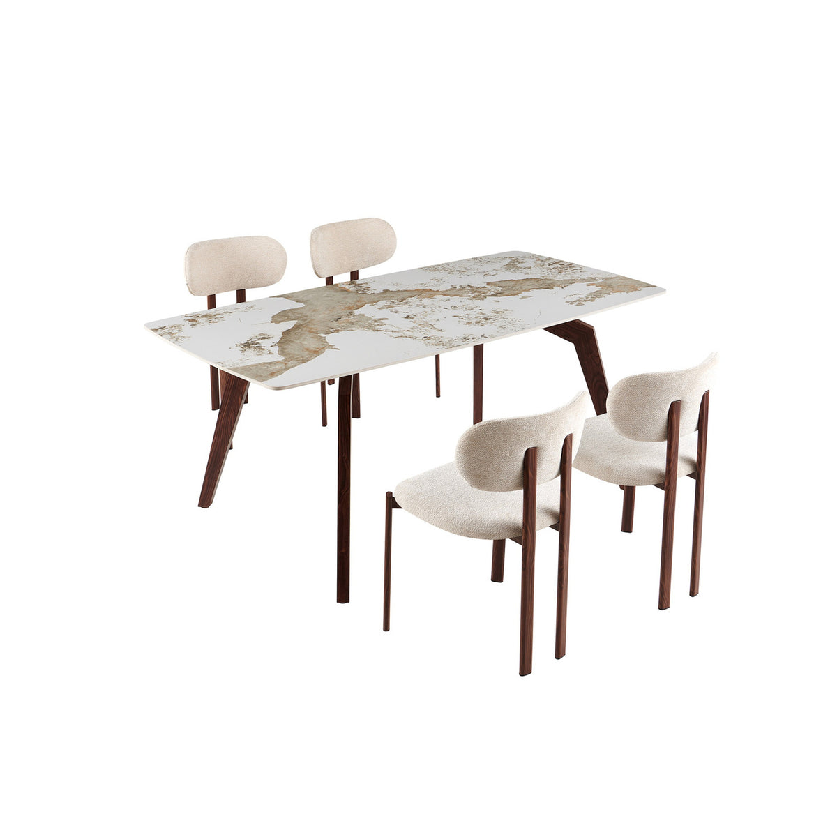 Table Alma — Pierre brillante Pandora beige