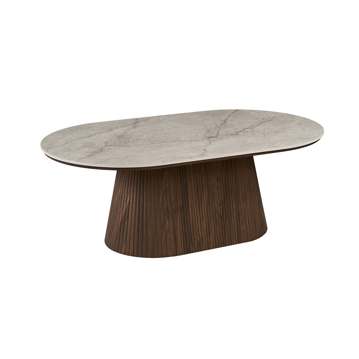 Table basse Vigo 120 cm — Plateau effet pierre