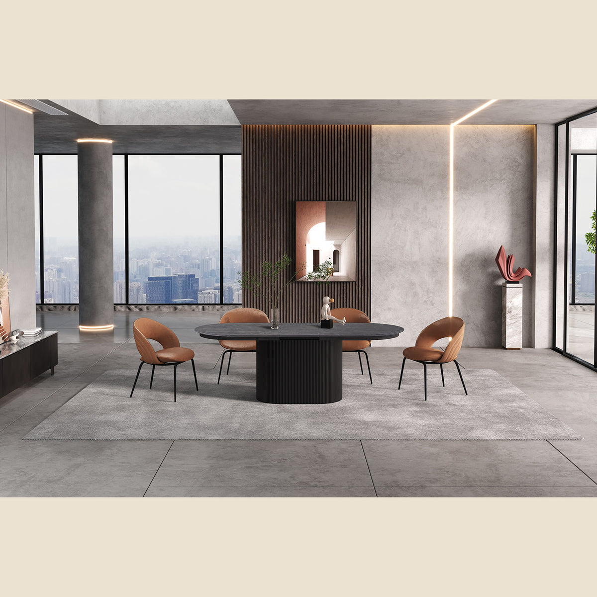 Table extensible Lagos — 180-220 cm, ovale
