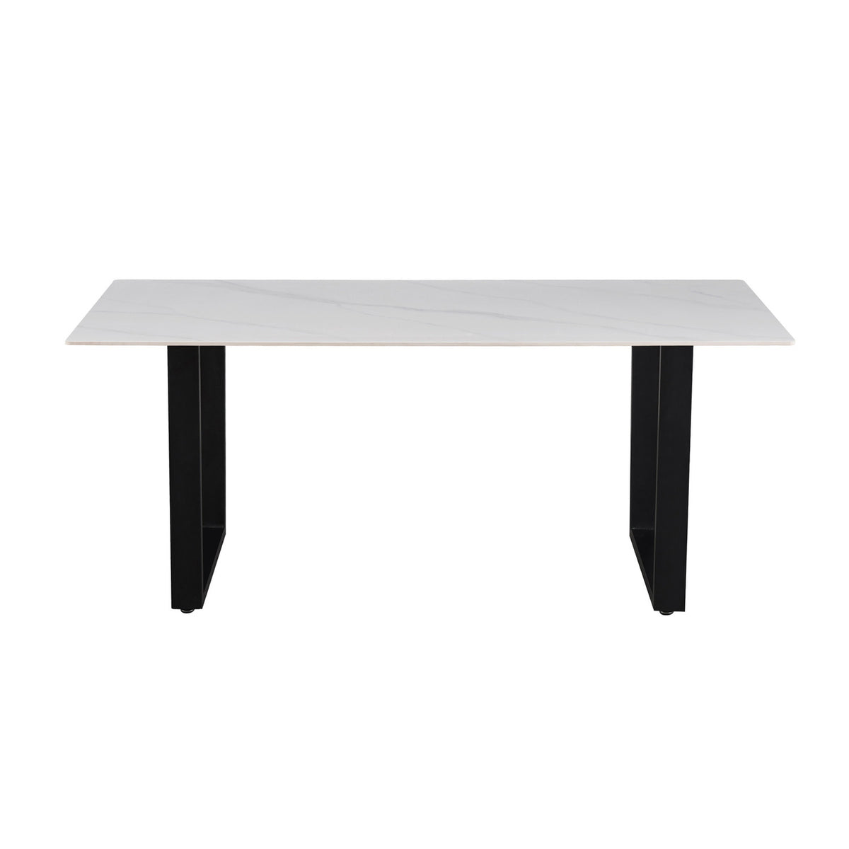 Table Poséidon — Pierre brillante blanche