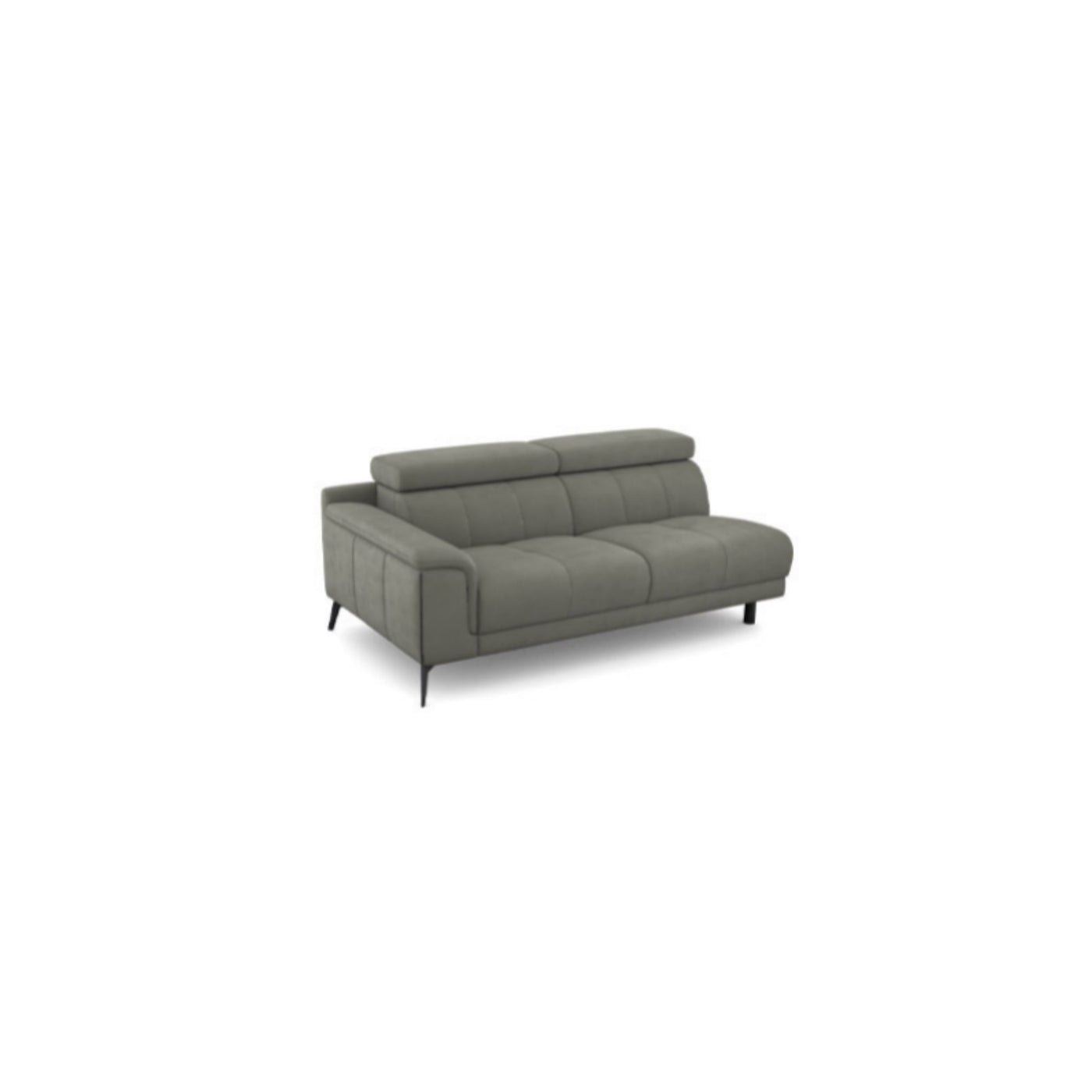 Salon d'angle modulaire Amira — Gris clair chiné