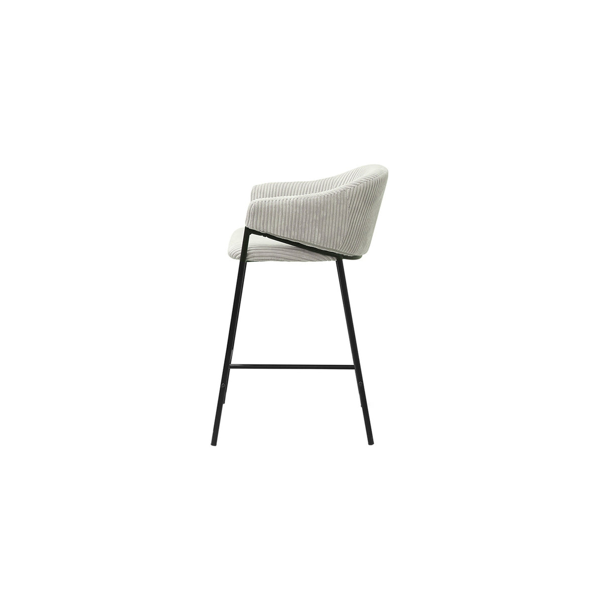 Chaise de comptoir Hugo — Velours côtelé