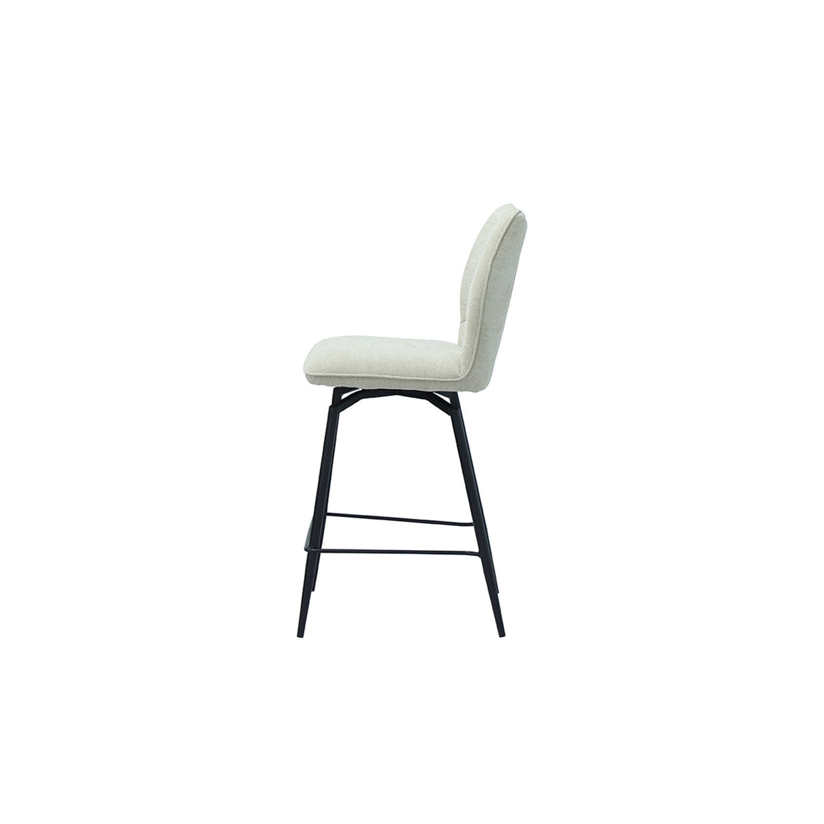 Chaise de comptoir Lara — Pivotante, tissu