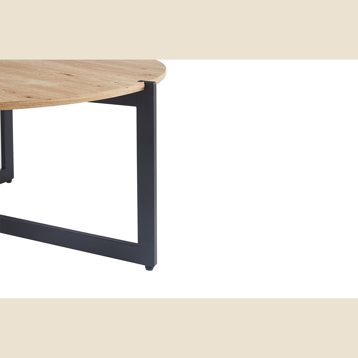 Set de 2 tables basses Pola — Décor chêne vieilli