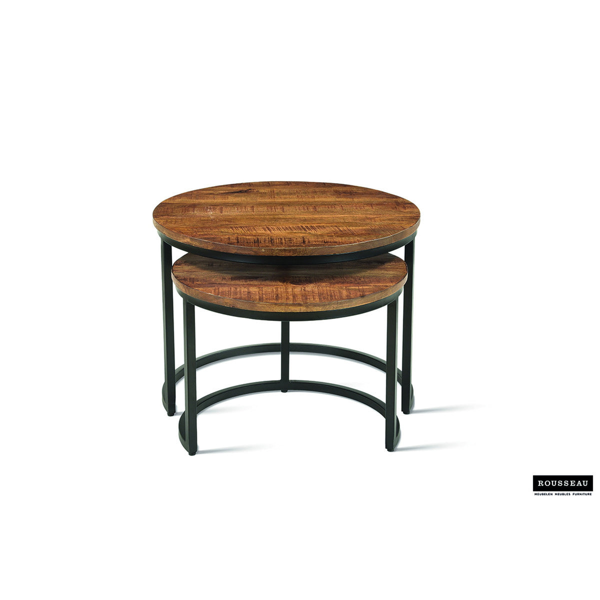 Tables basses Goja — Set de 2, bois de manguier