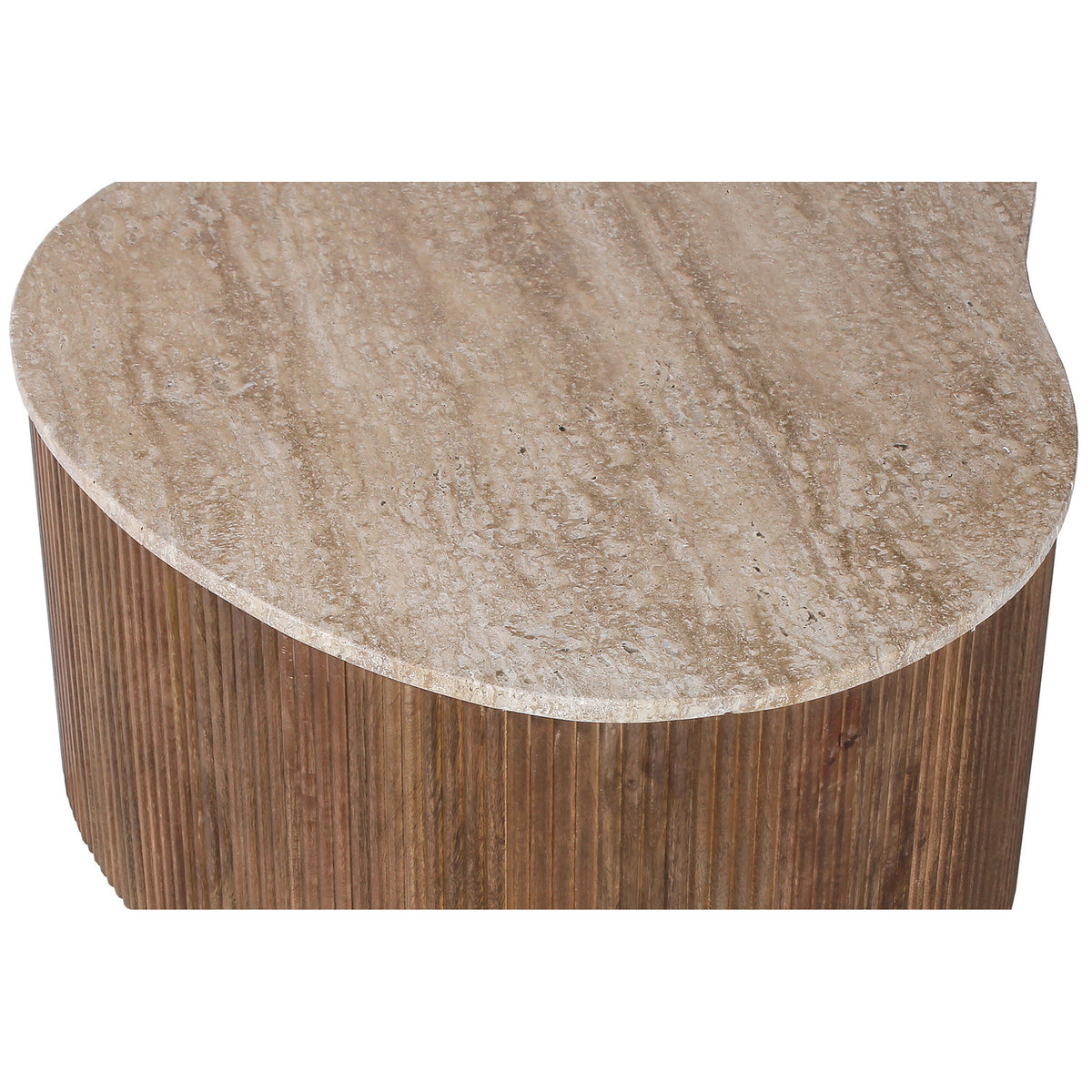 Table basse Paul — Manguier & travertin
