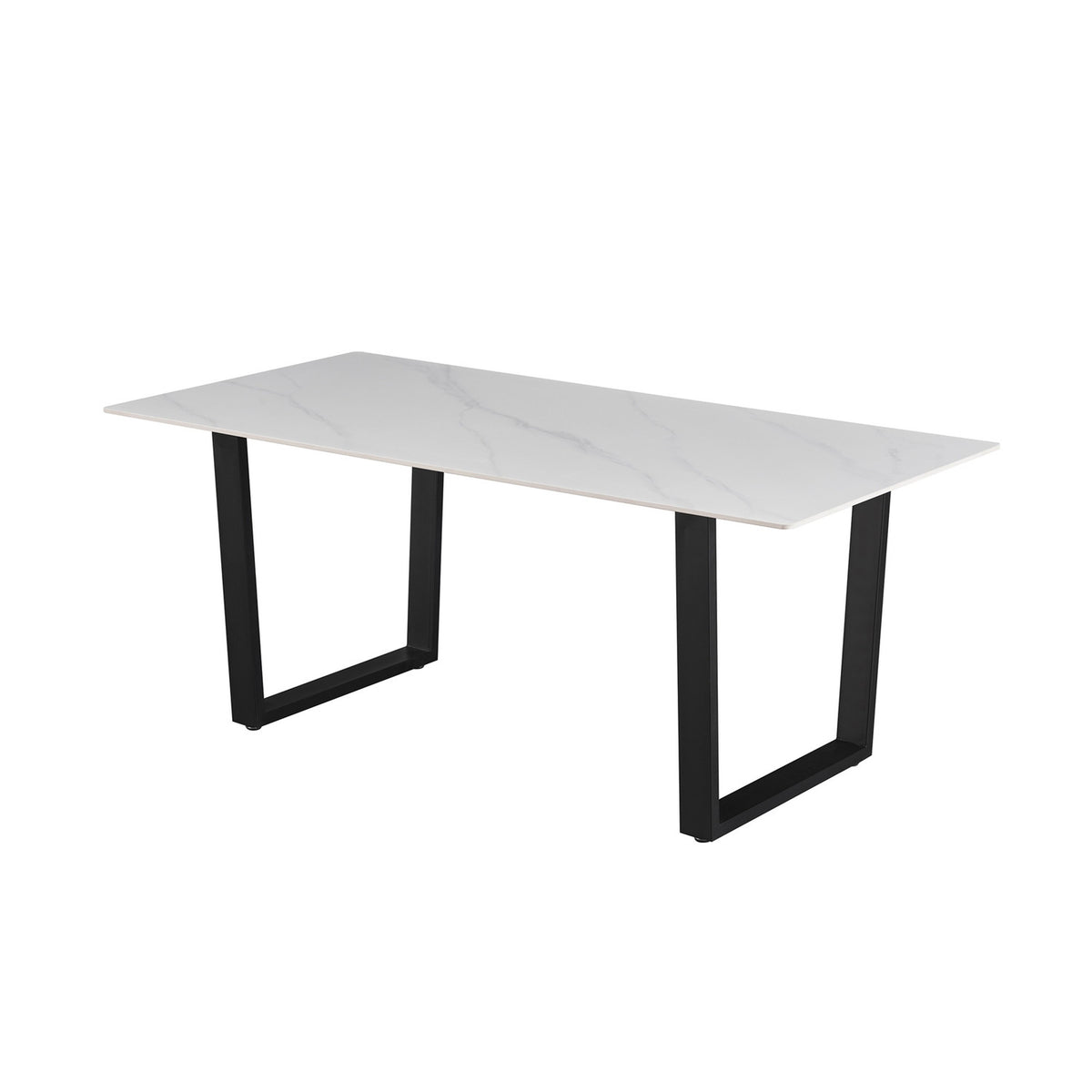 Table Poséidon — Pierre brillante blanche