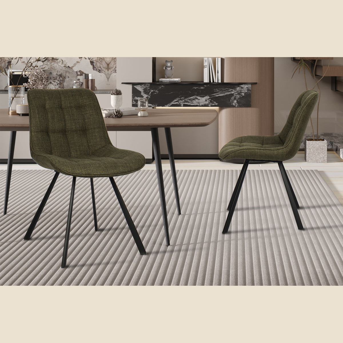 Chaise Ariba — Tissu chiné