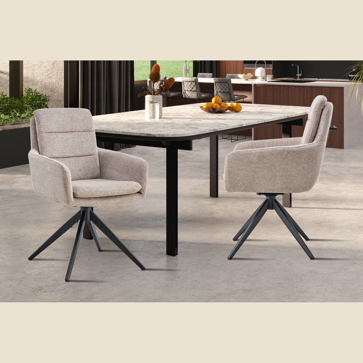 Chaise Lisold — Pivotante, avec accoudoirs